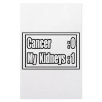 I Beat Kidney Cancer (Scoreboard) Personalized Stationery