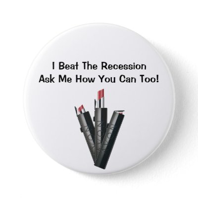 I Beat The Recession Avon Button