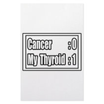 I Beat Thyroid Cancer (Scoreboard) Custom Stationery