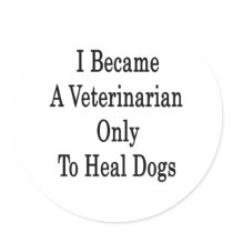 I Became A Veterinarian Only To Heal Dogs Stickers