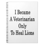I Became A Veterinarian Only To Heal Lions Spiral Note Books