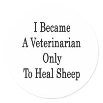 I Became A Veterinarian Only To Heal Sheep Stickers