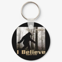 I Believe Bigfoot Lives keychains