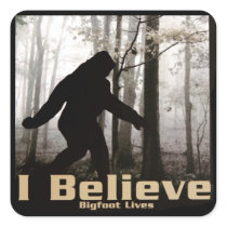 I Believe Bigfoot Lives Stickers