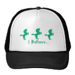 I Believe Green Unicorn Design Mesh Hat