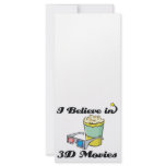 i believe in 3D movies Personalized Rack Card