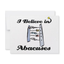 i believe in abacuses invitation