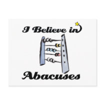 i believe in abacuses postcards