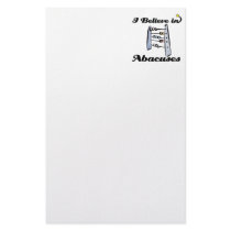 i believe in abacuses stationery design