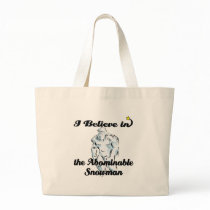 i believe in abominable snowman canvas bags