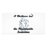 i believe in abominable snowman personalized photo card