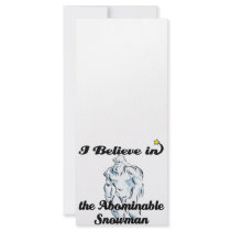 i believe in abominable snowman custom rack cards