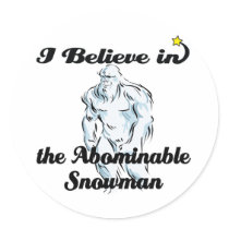i believe in abominable snowman stickers