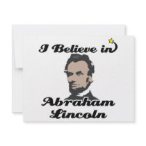 i believe in abraham lincoln personalized invites