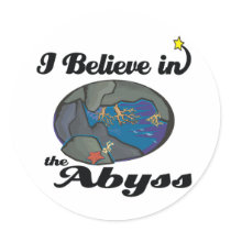 i believe in abyss round sticker