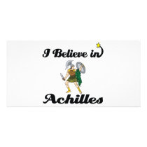 i believe in achilles customized photo card