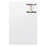 i believe in acrobats personalized stationery