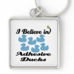 i believe in adhesive ducks key chains