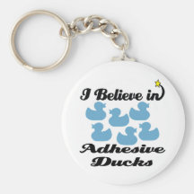i believe in adhesive ducks keychains