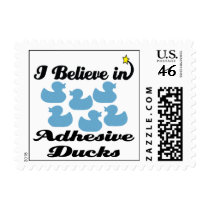 i believe in adhesive ducks postage stamp