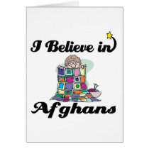 i believe in afghans greeting card