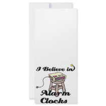 i believe in alarm clocks full color rack card