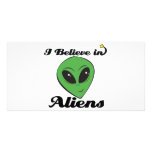 i believe in aliens photo card template