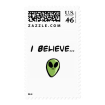 I Believe in Aliens Postage Stamp