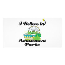 i believe in amusement parks photo card template
