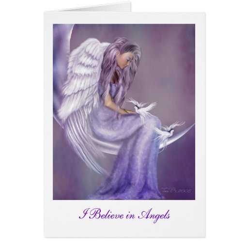 I Believe in Angels Card - Blank Inside