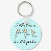 I Believe in Angels Keychain by stick_figures I Believe in Angels Keychain