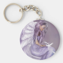 I Believe in Angels Keychain