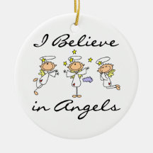 I Believe in Angels T-shirts and Gifts Christmas Ornaments