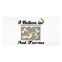 i believe in ant farms personalized photo card