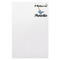 i believe in anvils stationery design