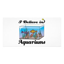 i believe in aquariums photo card