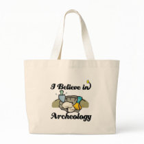 i believe in archeology canvas bags
