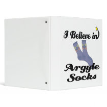 i believe in argyle socks 3 ring binder