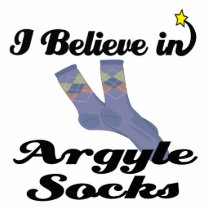 i believe in argyle socks photo sculptures