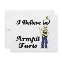 i believe in armpit farts invitations