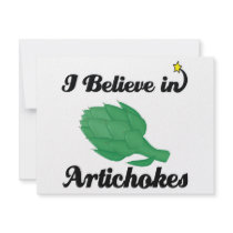 i believe in artichokes custom invitations