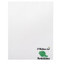 i believe in artichokes personalized letterhead