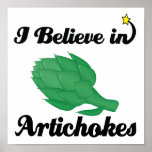i believe in artichokes poster