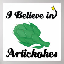 i believe in artichokes poster