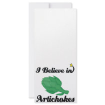 i believe in artichokes rack card