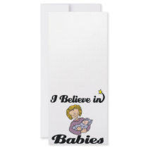 i believe in babies personalized rack card