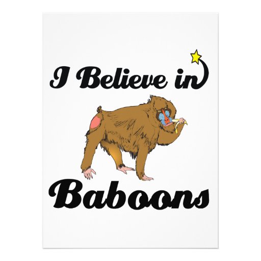 i believe in baboons custom invites