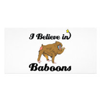 i believe in baboons photo cards