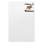 i believe in baboons stationery