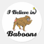 i believe in baboons stickers